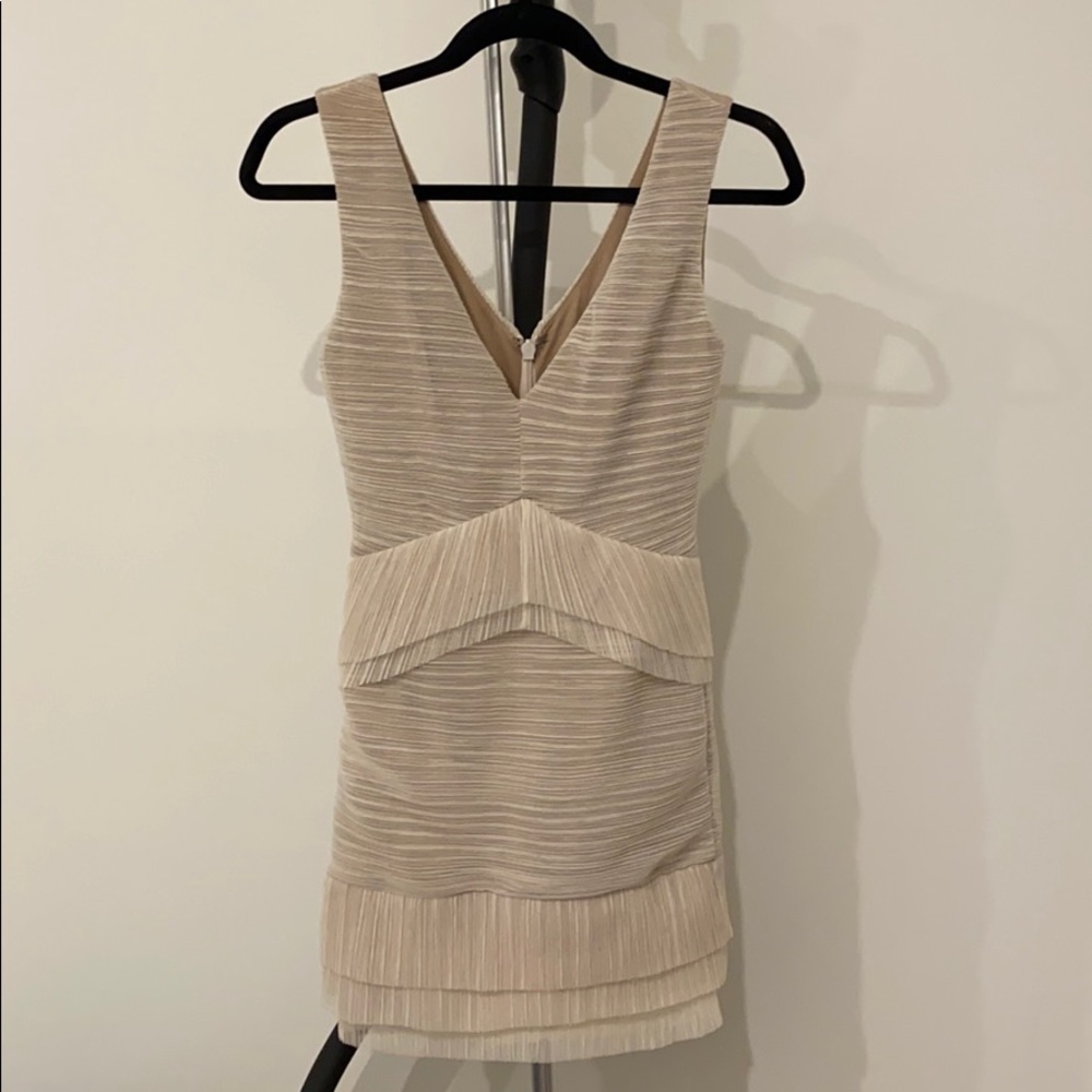BCBGMAXAZRIA Blush Tulle Layer Mini Dress XXS
